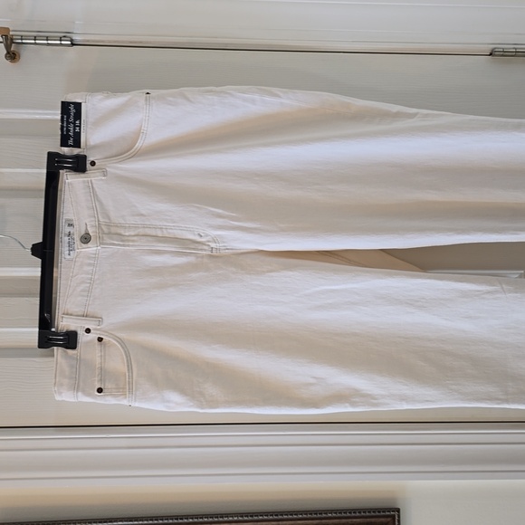 ABERCROMBIE & FITCH WOMEN'S PLUS IVORY WHITE "CURVE LOVE" PANTS SIZE 36/22 LONG - Picture 2 of 15